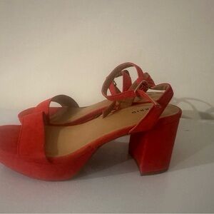 Red chunky heels from torrid